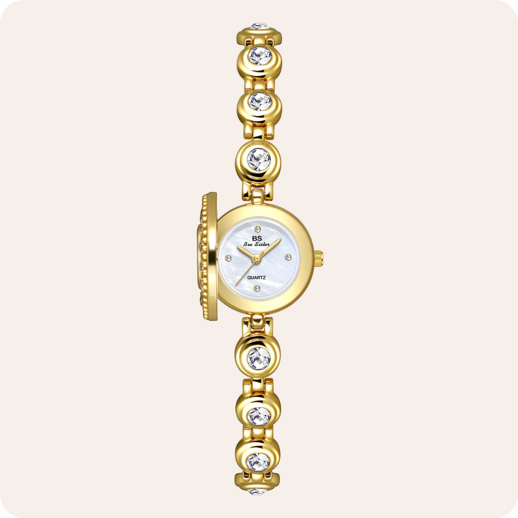 Crystal Accented Dial Link Bracelet Watch