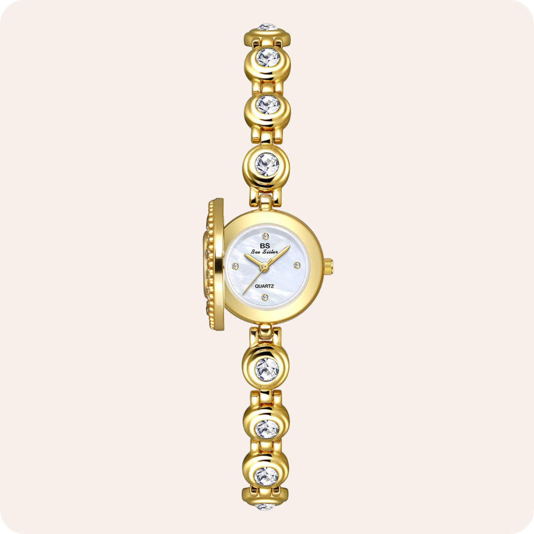 Crystal Accented Dial Link Bracelet Watch