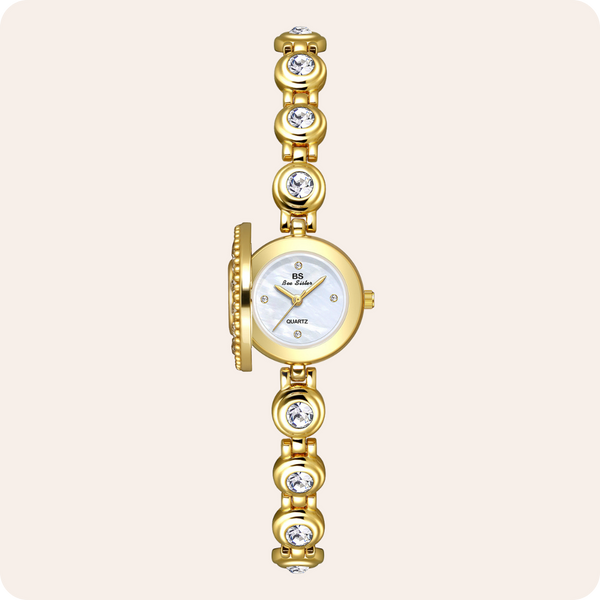Crystal Accented Dial Link Bracelet Watch