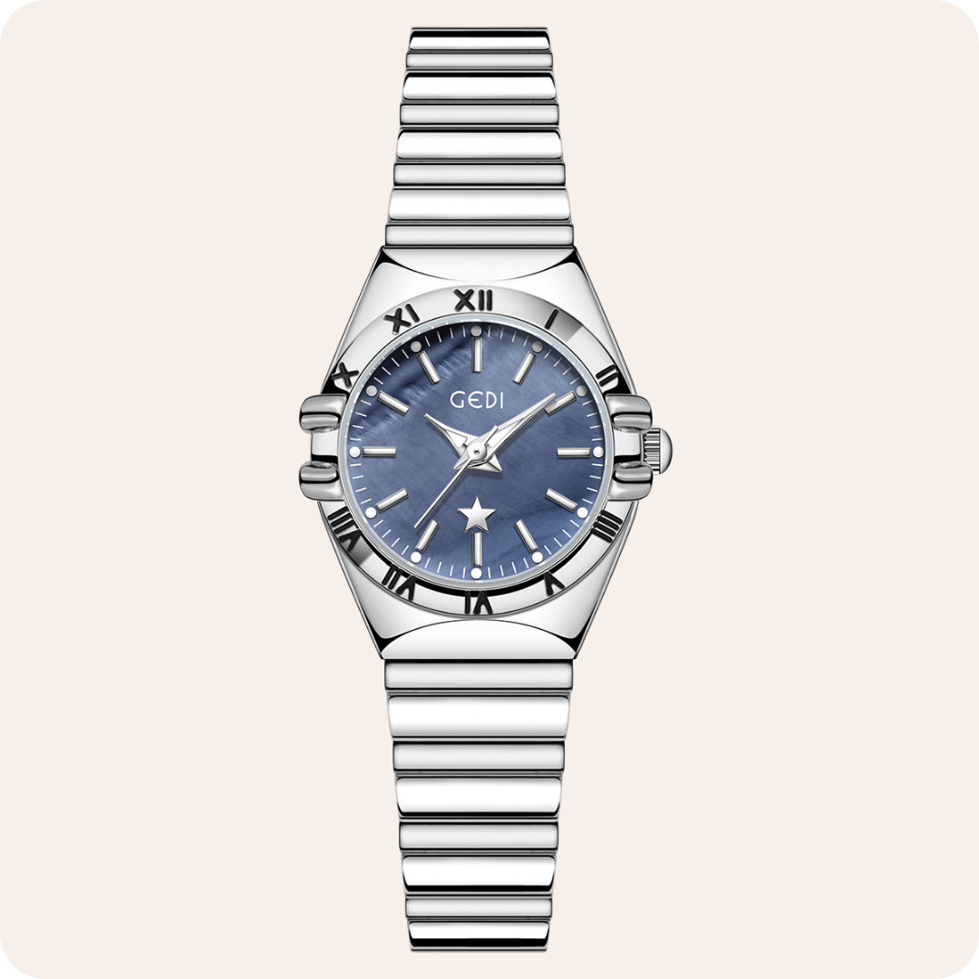 Fluted Bezel Roman Marker Bracelet Watch
