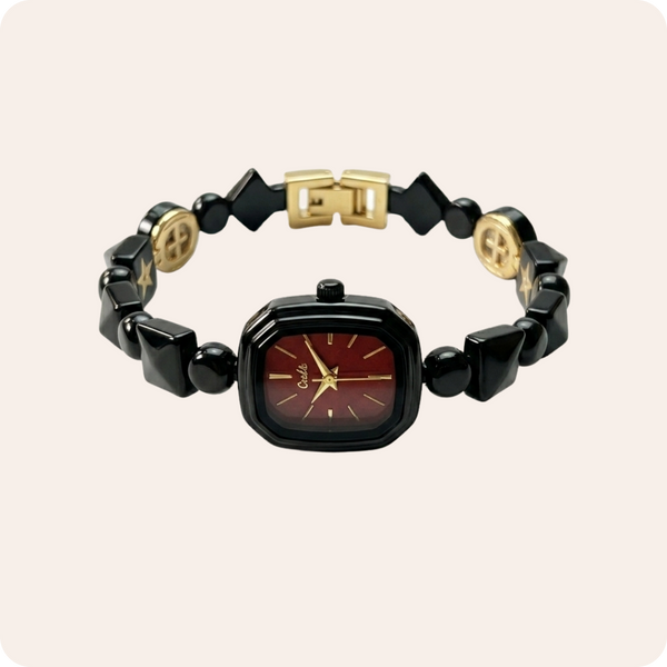 Geometric Bezel Minimal Link Bracelet Watch