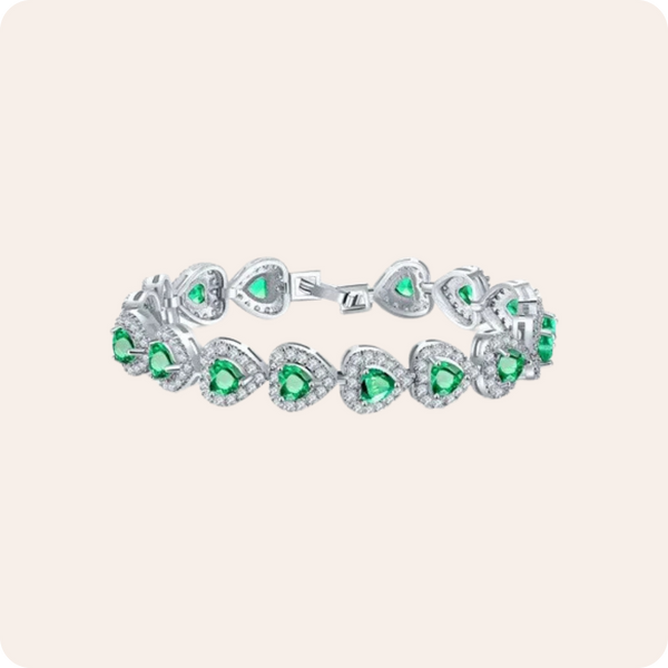 Glam Heart Zircon Statement Bracelet