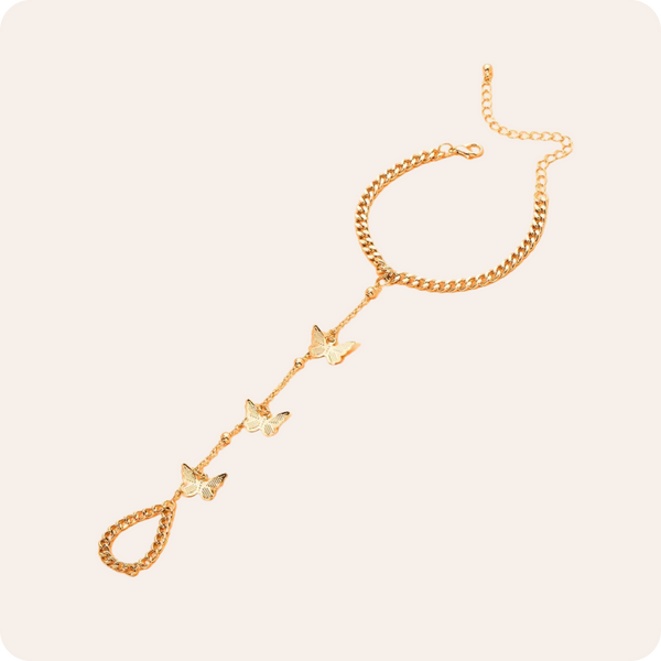 Gold Butterfly Handmade Chain Bracelet