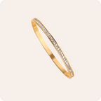 Gold Circle Rhinestone Elegant Bangle