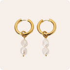 Gold Circle Sleeper Hoop Earrings