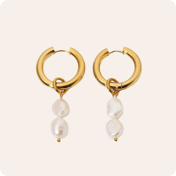 Gold Circle Sleeper Hoop Earrings