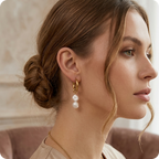 Gold Circle Sleeper Hoop Earrings