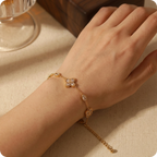 Gold Clover Zircon Chain Jewelry