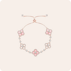 Gold Clover Zircon Pull Bracelet