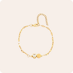 Gold Crystal Waterproof Charm Bracelet