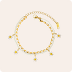Gold Daisy Titanium Steel Bracelet