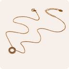 Gold Double Circle Zircon Jewelry