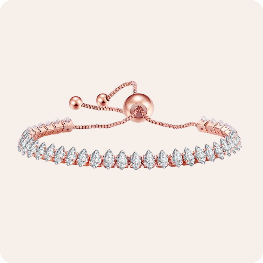 Gold Eye Zircon Tennis Bracelet