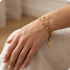 Gold Flower Waterproof Cable Bracelet