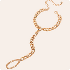 Gold Geometric Handmade Chain Bracelet