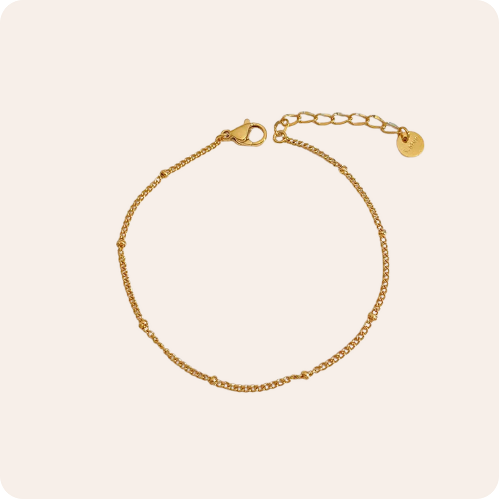 Gold Geometric Stainless Steel Chain Bracelet