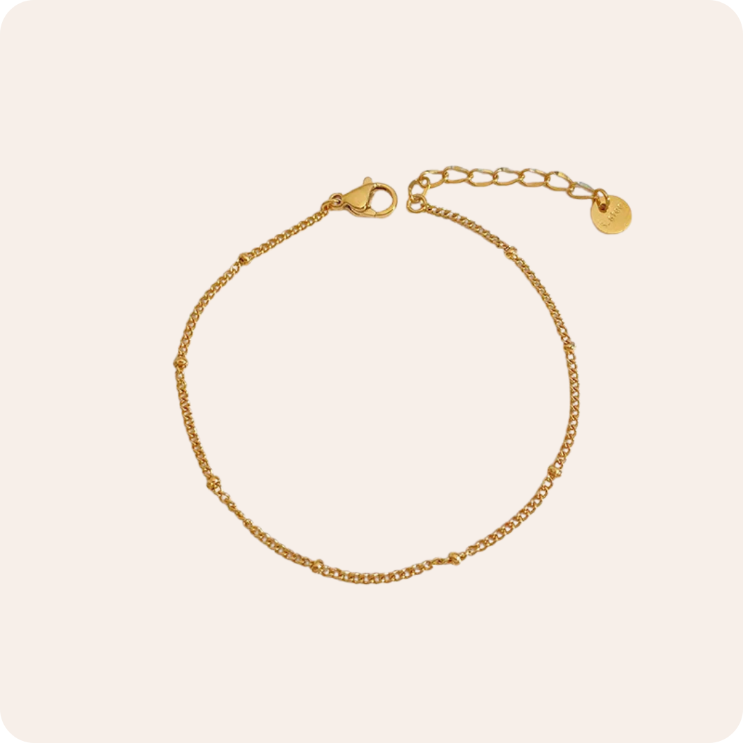 Gold Geometric Stainless Steel Chain Bracelet