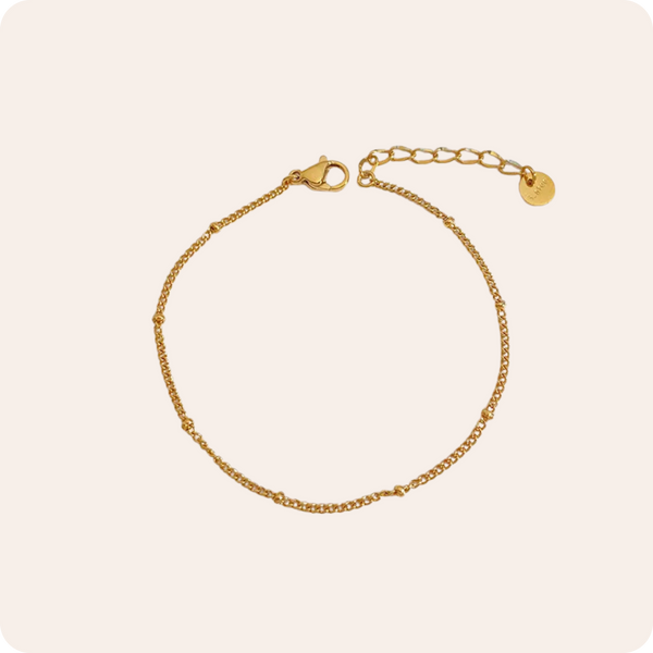Gold Geometric Stainless Steel Chain Bracelet
