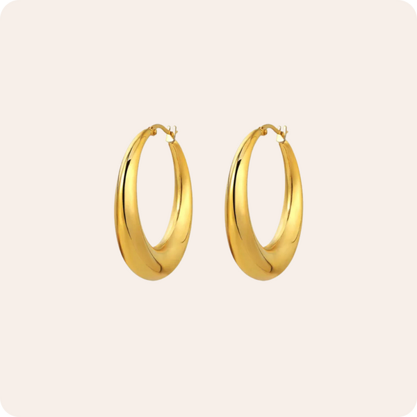 Gold Geometric Vintage Hoop Earrings