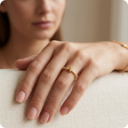 Gold Geometric Zircon Adjustable Ring