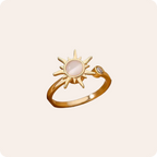 Gold Geometric Zircon Band Ring