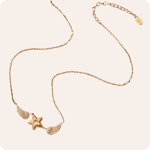 Gold Geometric Zircon Chain Necklace