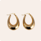 Gold Geometric Zircon Dangling Earrings