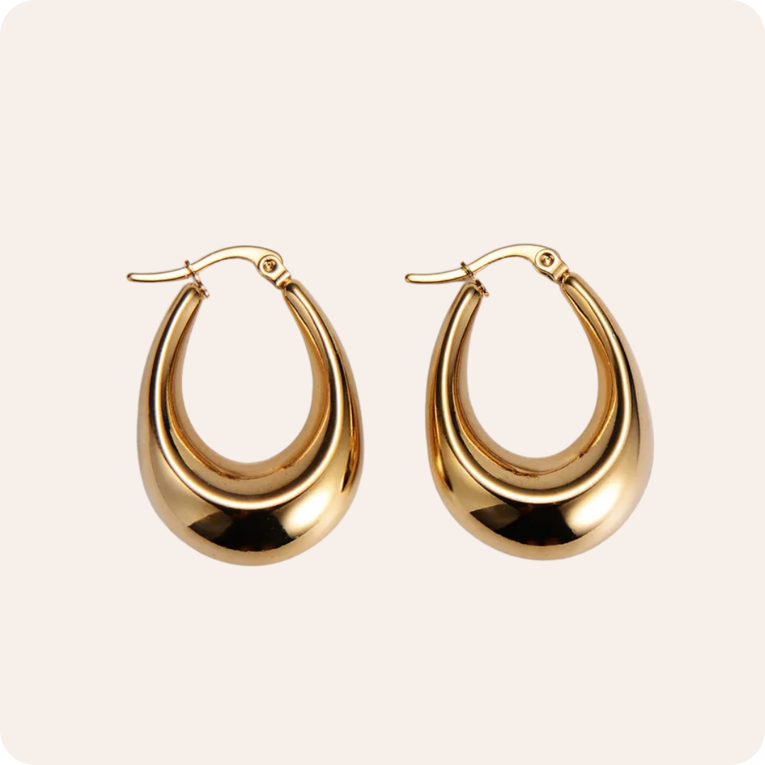 Gold Geometric Zircon Dangling Earrings