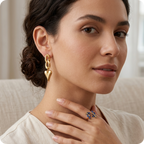 Gold Heart 14K Gold Drop Earrings