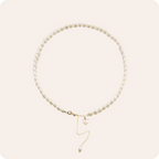 Gold Heart Pearl Classic Necklace