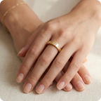 Gold Heart Zircon Open Ring