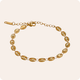 Gold Letter Minimal Stainless Steel Bracelet