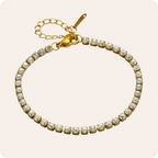 Gold Letter Zircon Unisex Bracelet