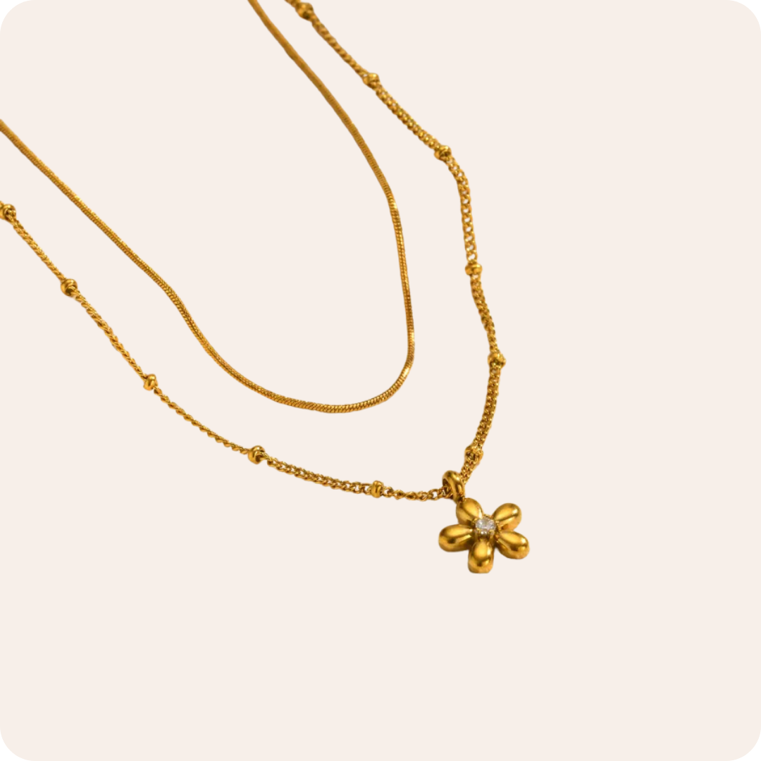 Gold Moon Minimal Snake Necklace