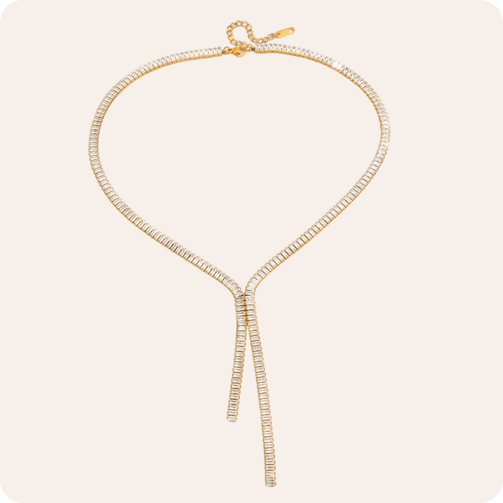 Gold Moon Snake Chain Necklace