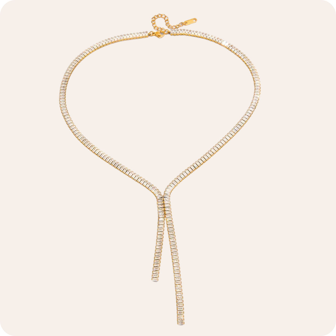 Gold Moon Snake Chain Necklace