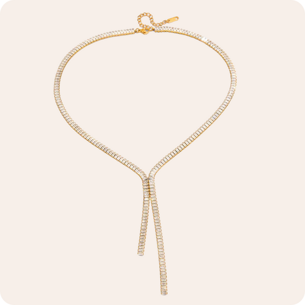 Gold Moon Snake Chain Necklace