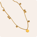 Gold Moon Snake Chain Necklace