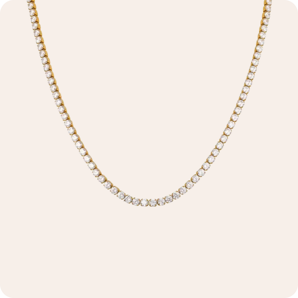 Gold Crescent Moon Snake Necklace