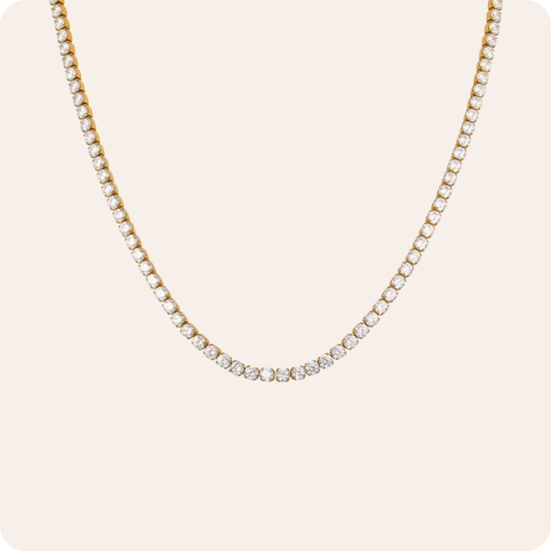 Gold Moon Snake Chain Necklace