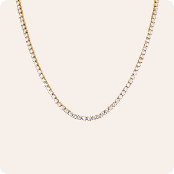 Gold Moon Snake Chain Necklace