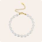 Gold Pearl Beaded Sweet Bracelet