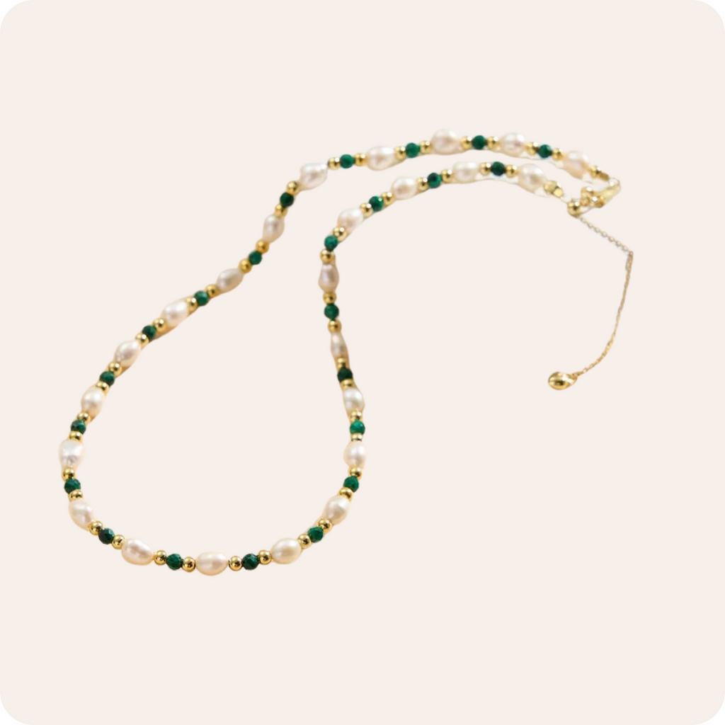Gold Pearl Handmade Adjustable Necklace