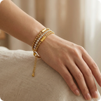 Gold Square Zircon Tennis Bracelet