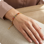Gold Square Zircon Tennis Bracelet