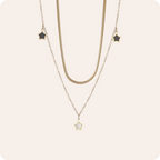 Gold Star Enamel Jewellery Set