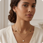 Gold Star Enamel Jewellery Set