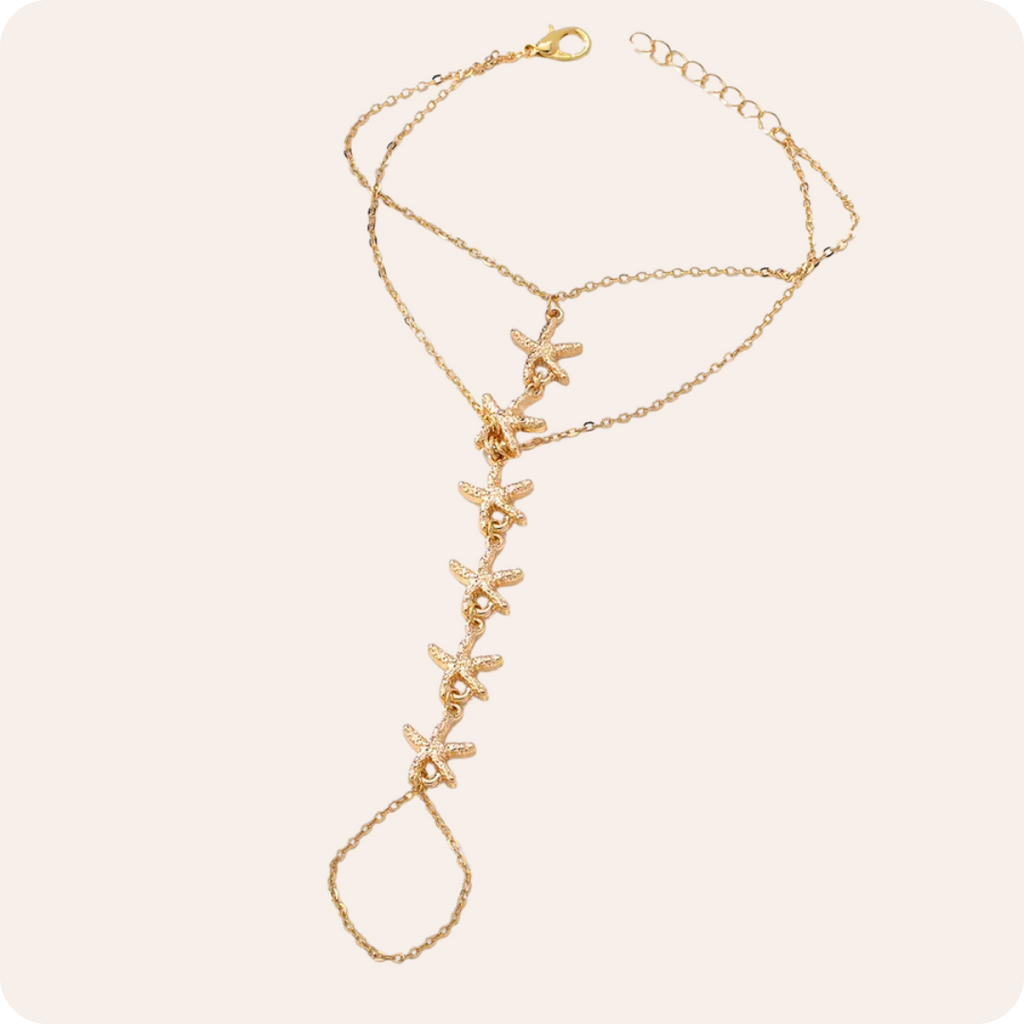 Gold Starfish Cable Chain Bracelet