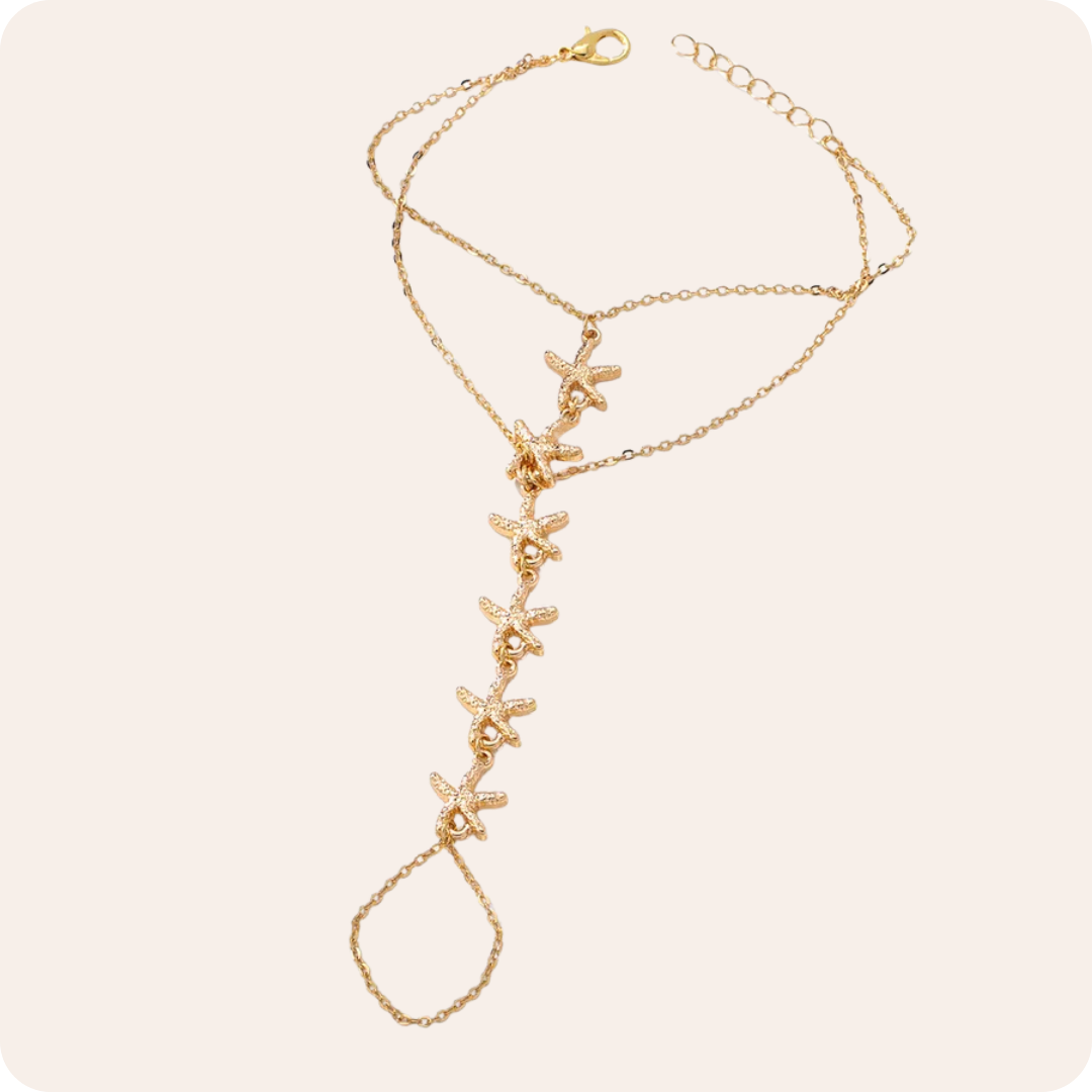 Gold Starfish Cable Chain Bracelet