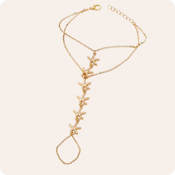 Gold Starfish Cable Chain Bracelet